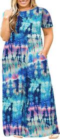 Women Plus Size Maxi Dress with Pockets - Loose Casual Summer Fit
