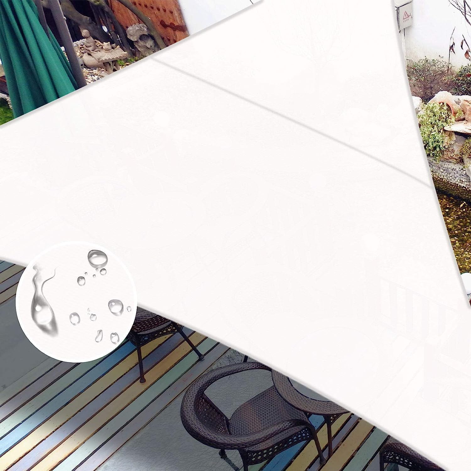 LOVE STORY Waterproof Triangle Sun Shade Sail for Outdoor Use