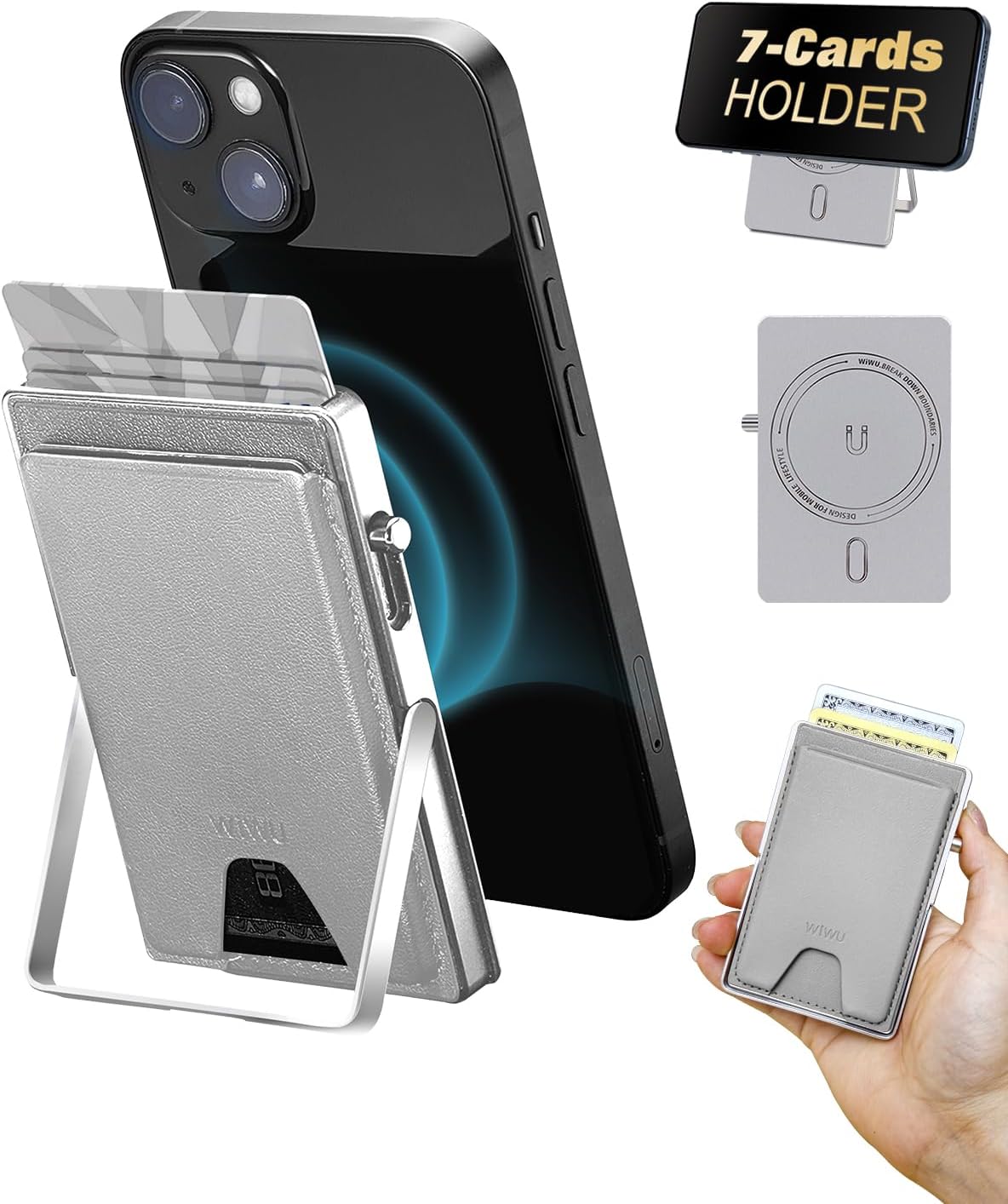 Magnetic Phone Wallet Stand with RFID Protection and Style