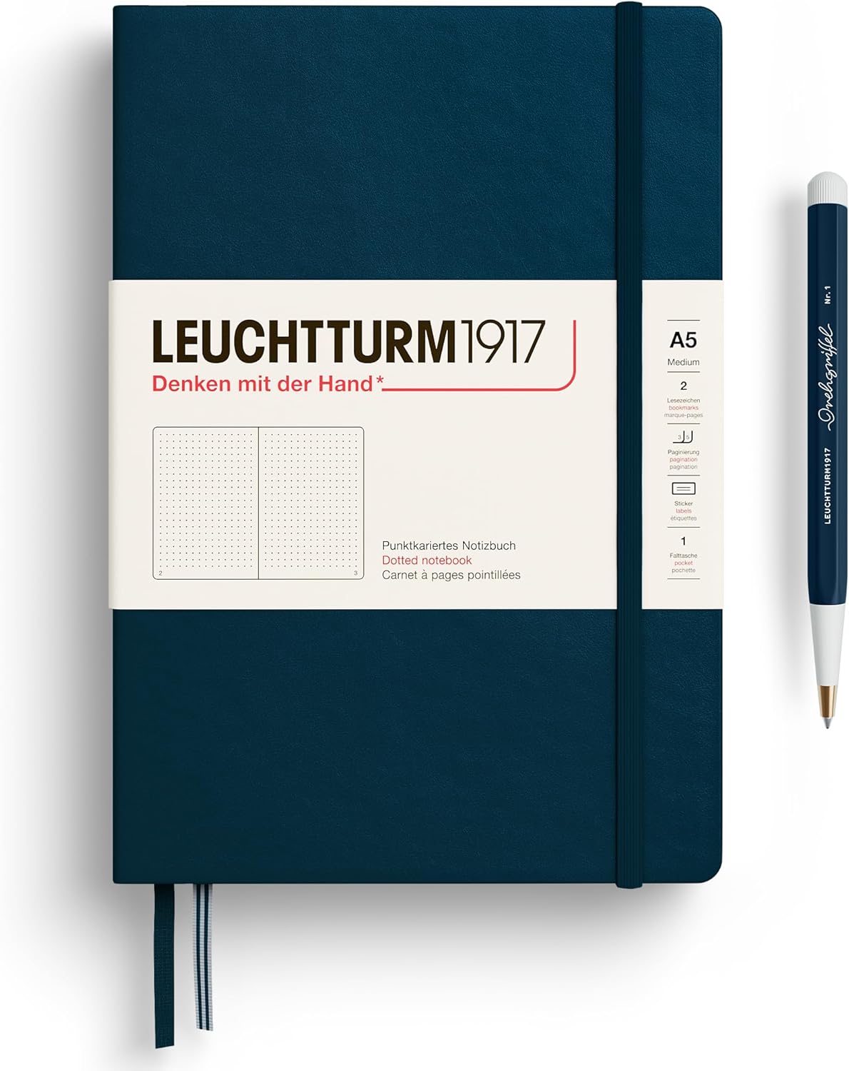 LEUCHTTURM1917 Notebook Hardcover Medium A5 for Writing and Journaling