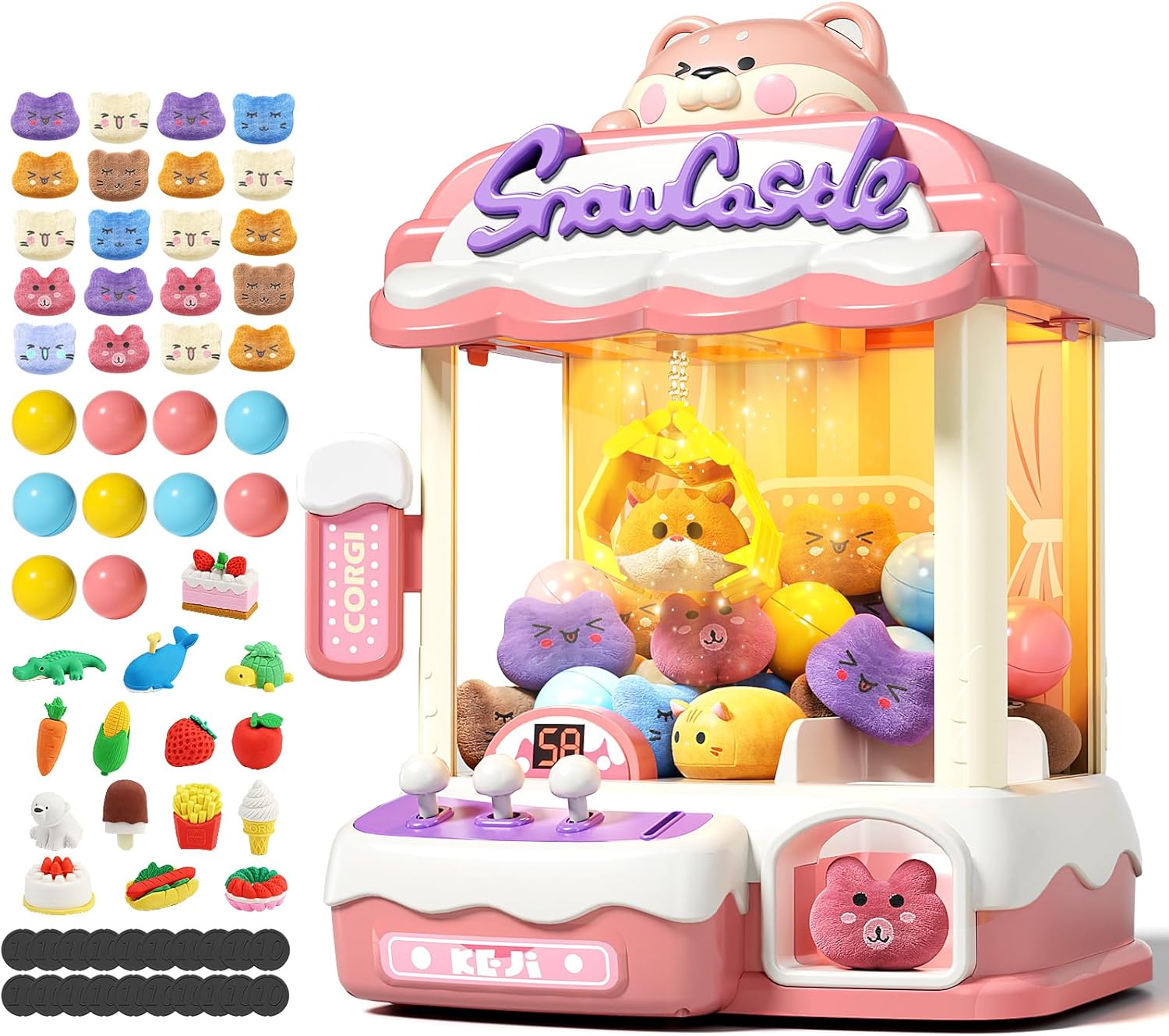 Claw Machine for Kids, Mini Vending Machine with Music Fun