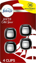 Febreze Car Vent Clip Old Spice Scent Pack of 4 - Long Lasting