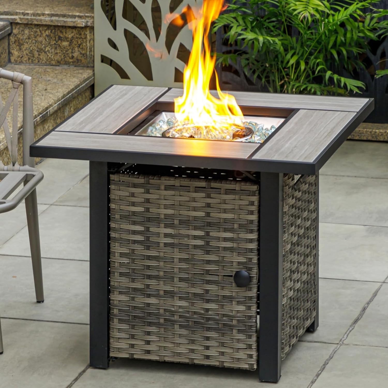 30 Propane Fire Pit Table with Ceramic Top for Outdoor Fun