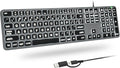 Backlit Wired Keyboard for Mac with Large Print - Full Size Numeric
