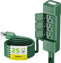Outdoor Extension Cord 25ft with 6-Outlet Power Stake - Weatherproof