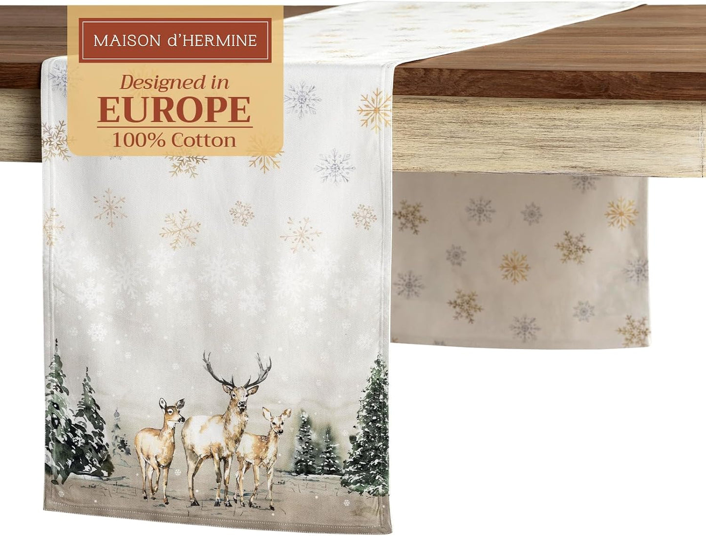 Maison d' Hermine 100% Cotton Table Runner for Elegant Dining