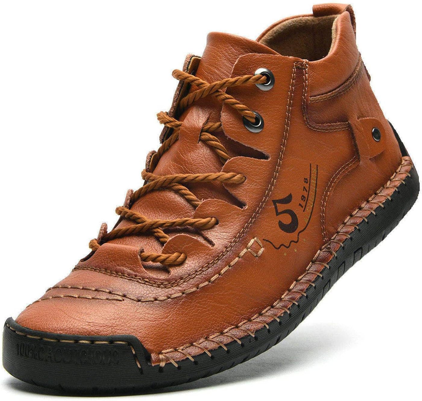 Alcubieree Mens Casual Leather Shoes for Stylish Comfort