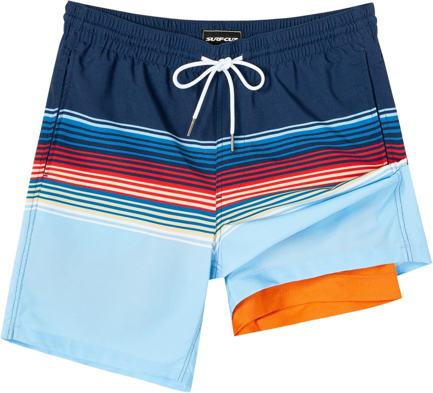 SURF CUZ Mens Swim Trunks with Compression Liner for Comfort