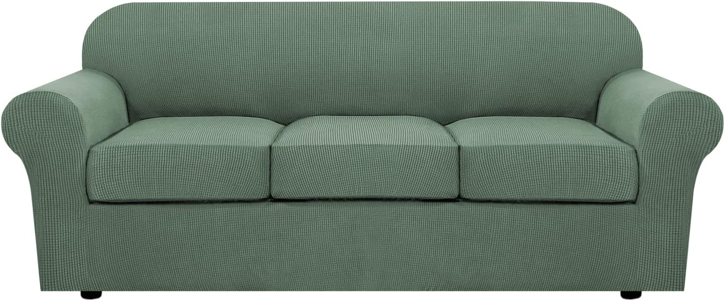 H.VERSAILTEX 4 Piece Stretch Sofa Covers for Custom Fit Style