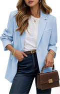 Womens Casual Business Blazer Notched Lapel One Button - Office Fit