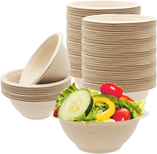 100 Eco-Friendly Compostable Bowls