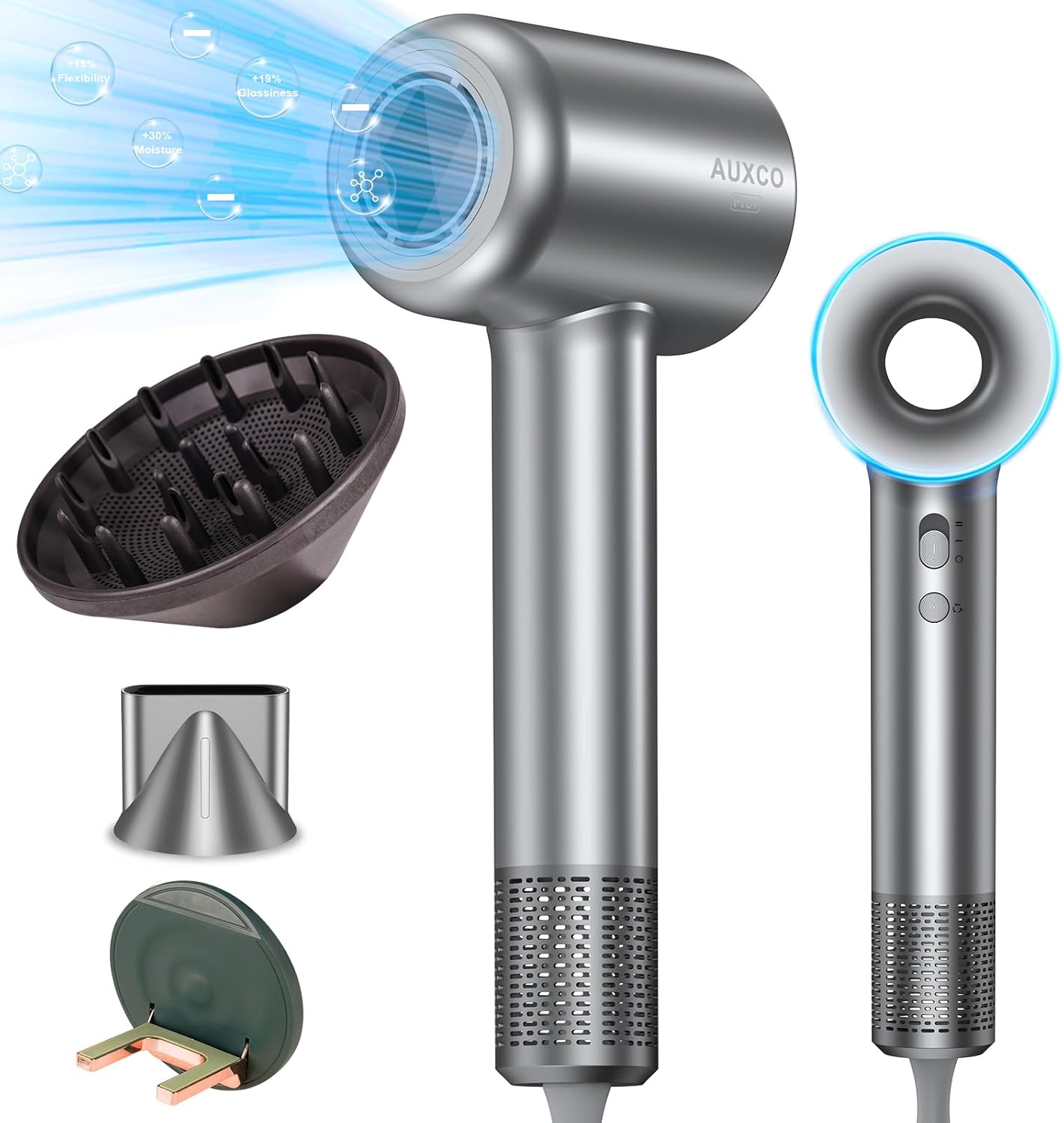 AUXCO 1600W Ionic Hair Dryer: High Speed, Low Noise