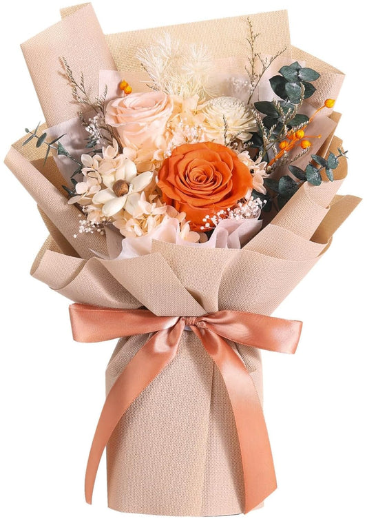 Forever Flowers Delivery with Preserved Pink Roses for Gifts