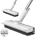 Floor Scrub Brush with Long Handle 3-in-1 - Heavy Duty Cleaner