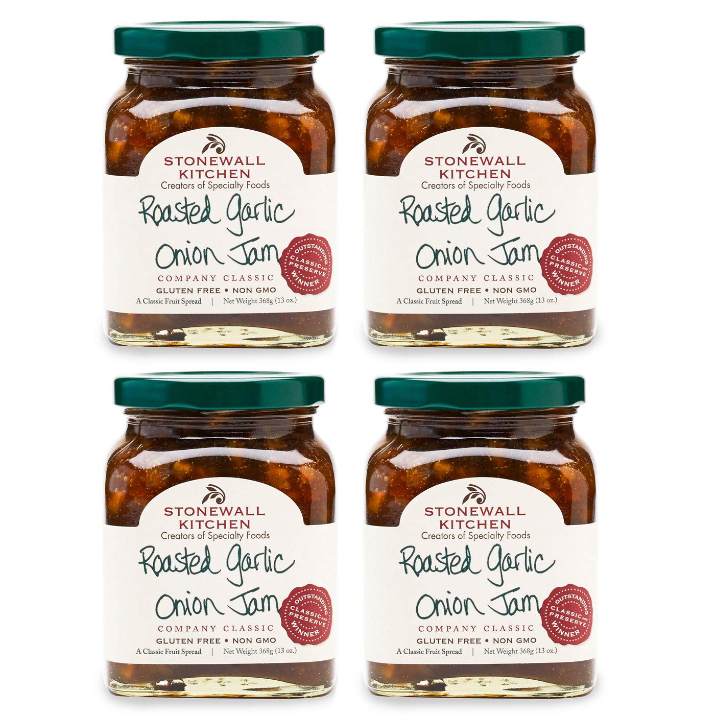 Stonewall Kitchen Roasted Garlic Onion Jam 4-Pack for Appetizers
