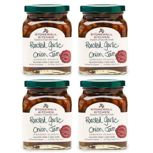 Stonewall Kitchen Roasted Garlic Onion Jam 4-Pack for Appetizers