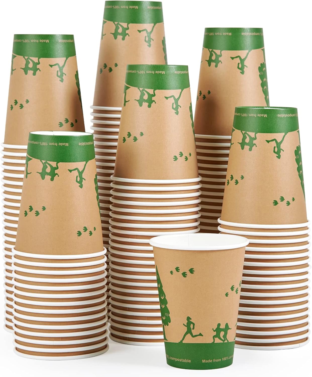 ECOLipak 240 Count 12 oz Compostable Paper Cups for Events