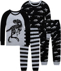 4 Pieces Boys Pajamas Toddler Boys Long Sleeve Cotton Pjs