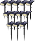 Koicaxy Solar Lights Outdoor 12 Pack 100 LED Spotlights - Long Runtime