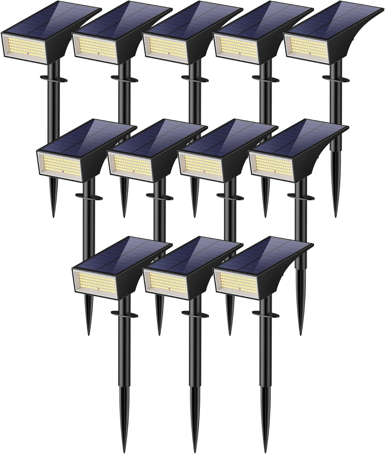 Koicaxy Solar Lights Outdoor Waterproof 12 Pack for Garden Decor