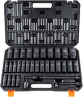 1/2in Drive Impact Socket Set 34-Piece Metric - Durable Cr-Mo Sockets