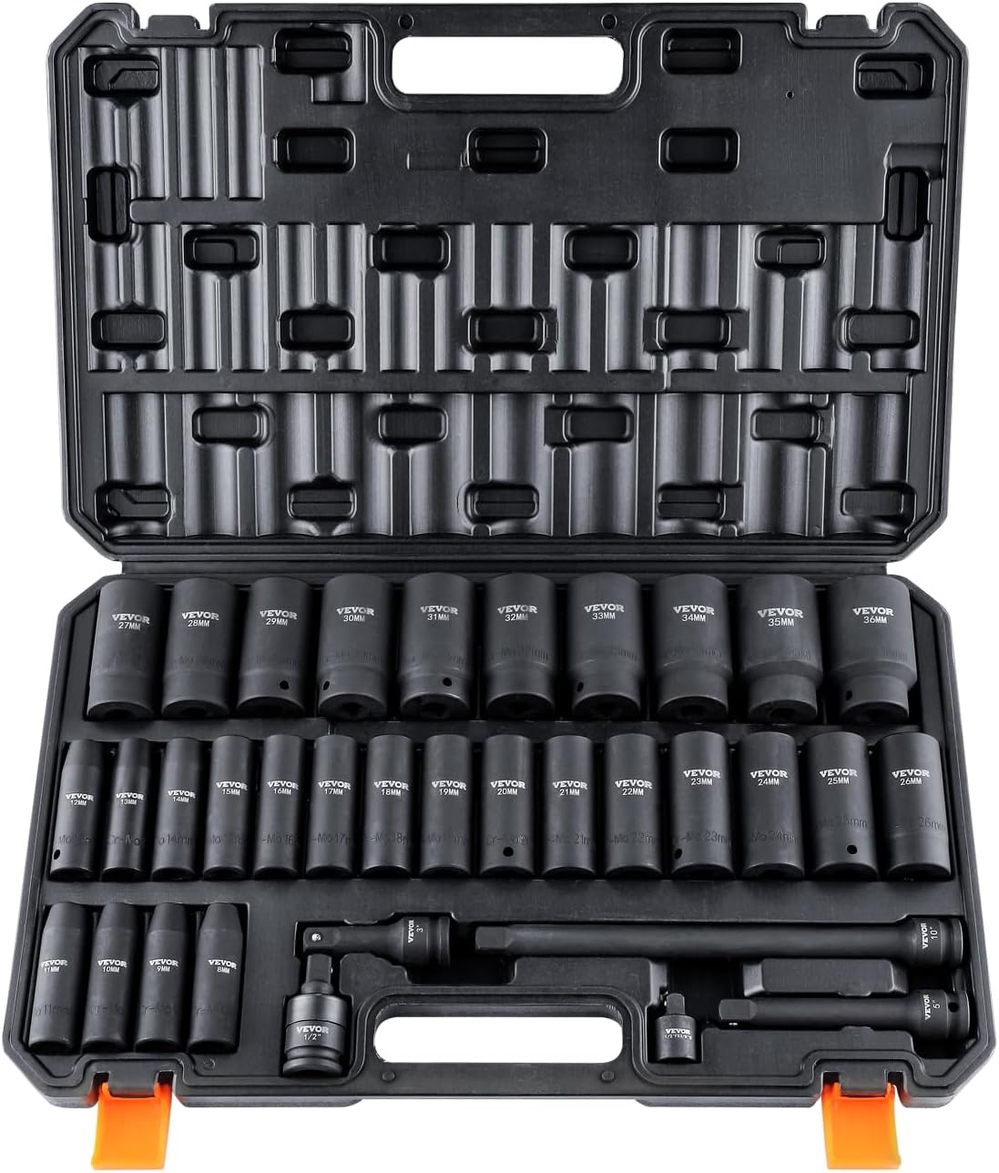 VEVOR 1/2 Drive Impact Socket Set for Auto Repair Needs