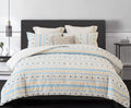 Washed Double Layer Muslin Cotton Comforter Set King - Fluffy Checked