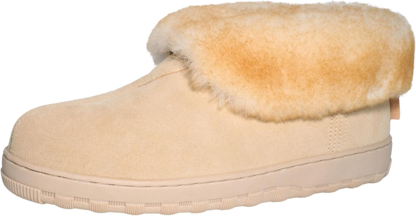 Genuine Suede Men's Boot Slippers - Cozy Memory Foam Comfort
