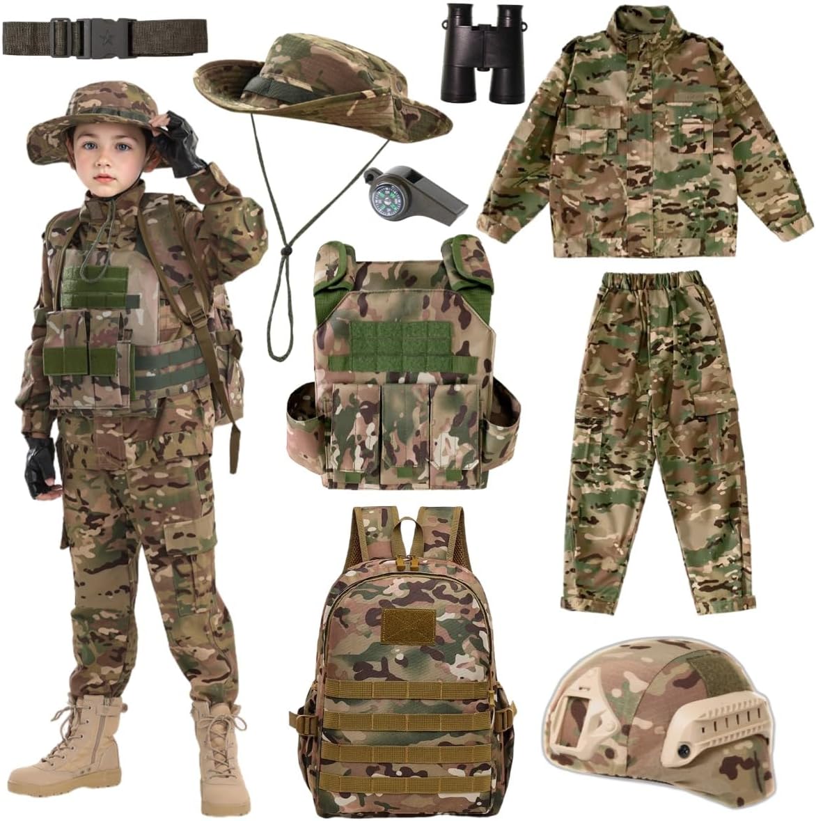 Klocerg Children's Army Special Forces Clothing for Imaginative Play