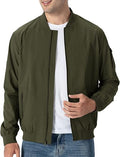 Men's Windproof Bomber Jacket Lightweight Windbreaker - Travel Ready