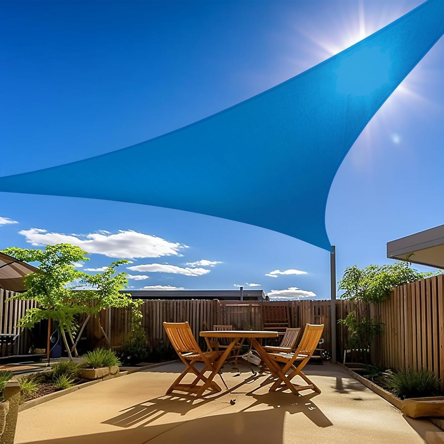 Amagenix Blue Outdoor Sun Shade Canopy for Patios and Gardens