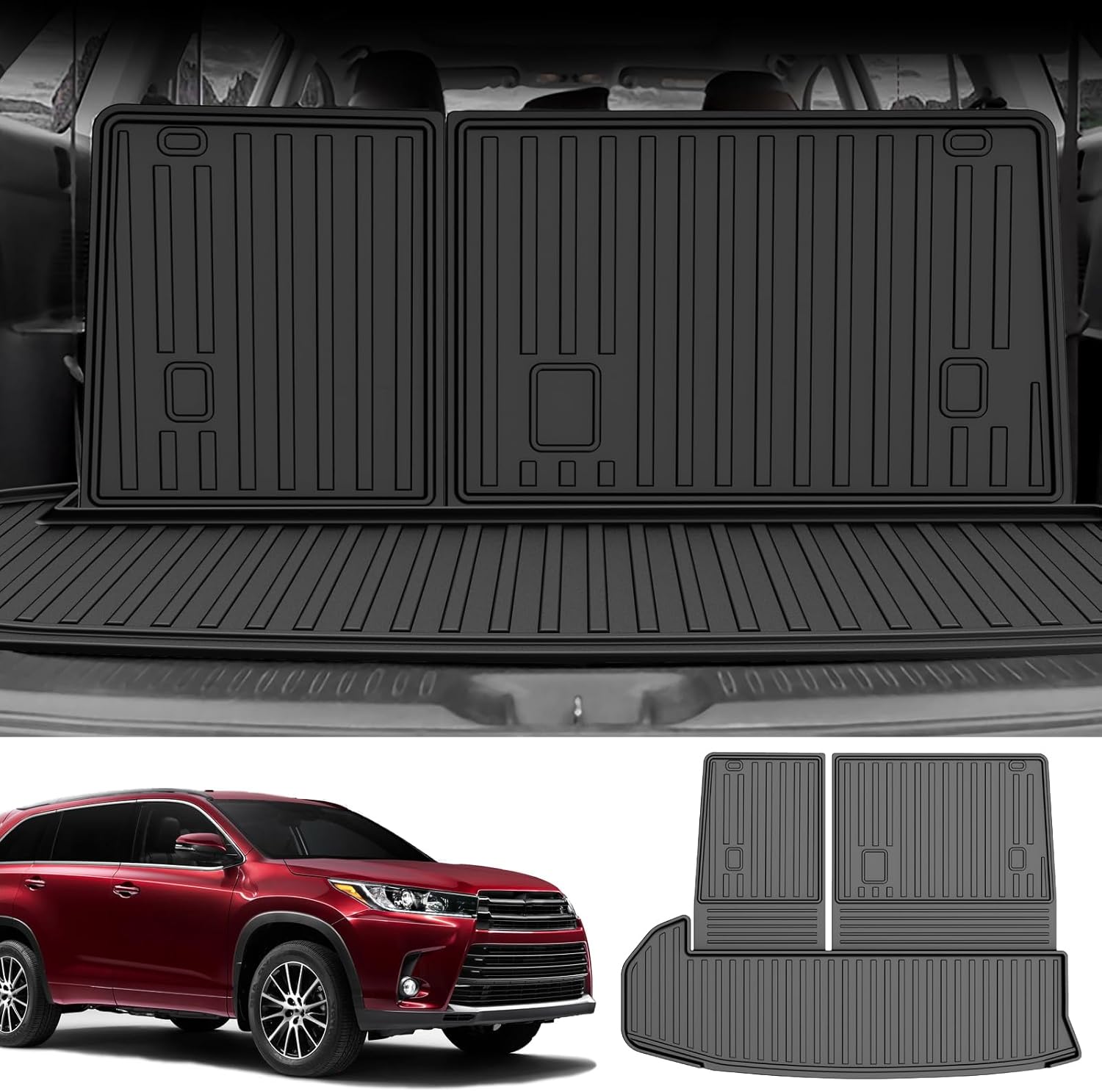 AOMSAZTO Cargo Mat for 2014-2019 Toyota Highlander - Durable & Stylish