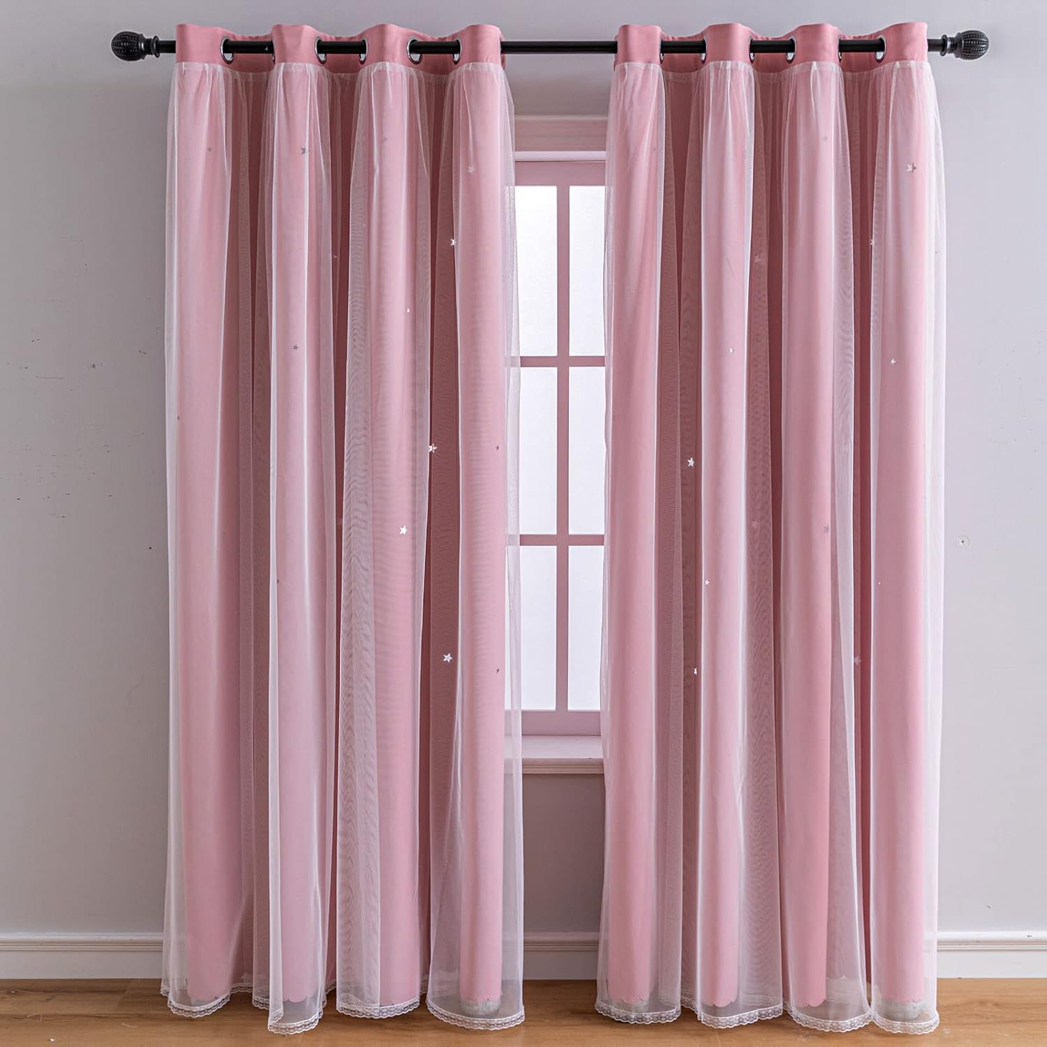 FANLI Star Blackout Curtains for Kids Bedroom and Living Room