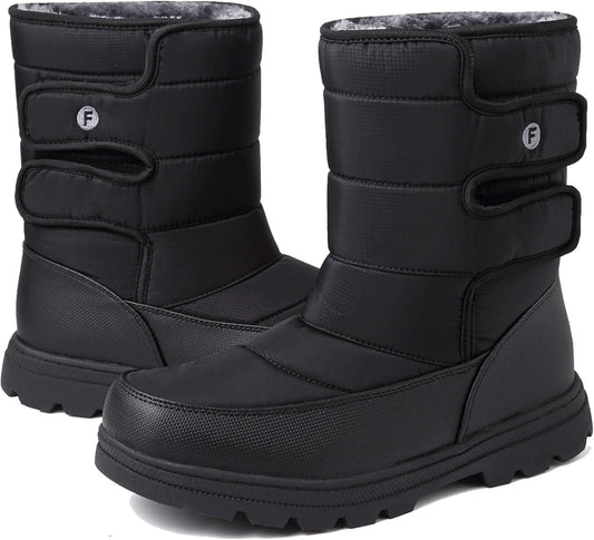 Mens Snow Boots Waterproof Warm Lightweight Ankle Booties