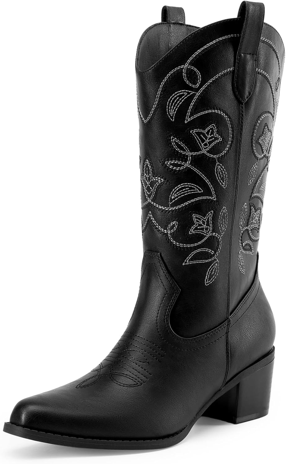 DREAM PAIRS Cowboy Boots for Women with Stylish Embroidery