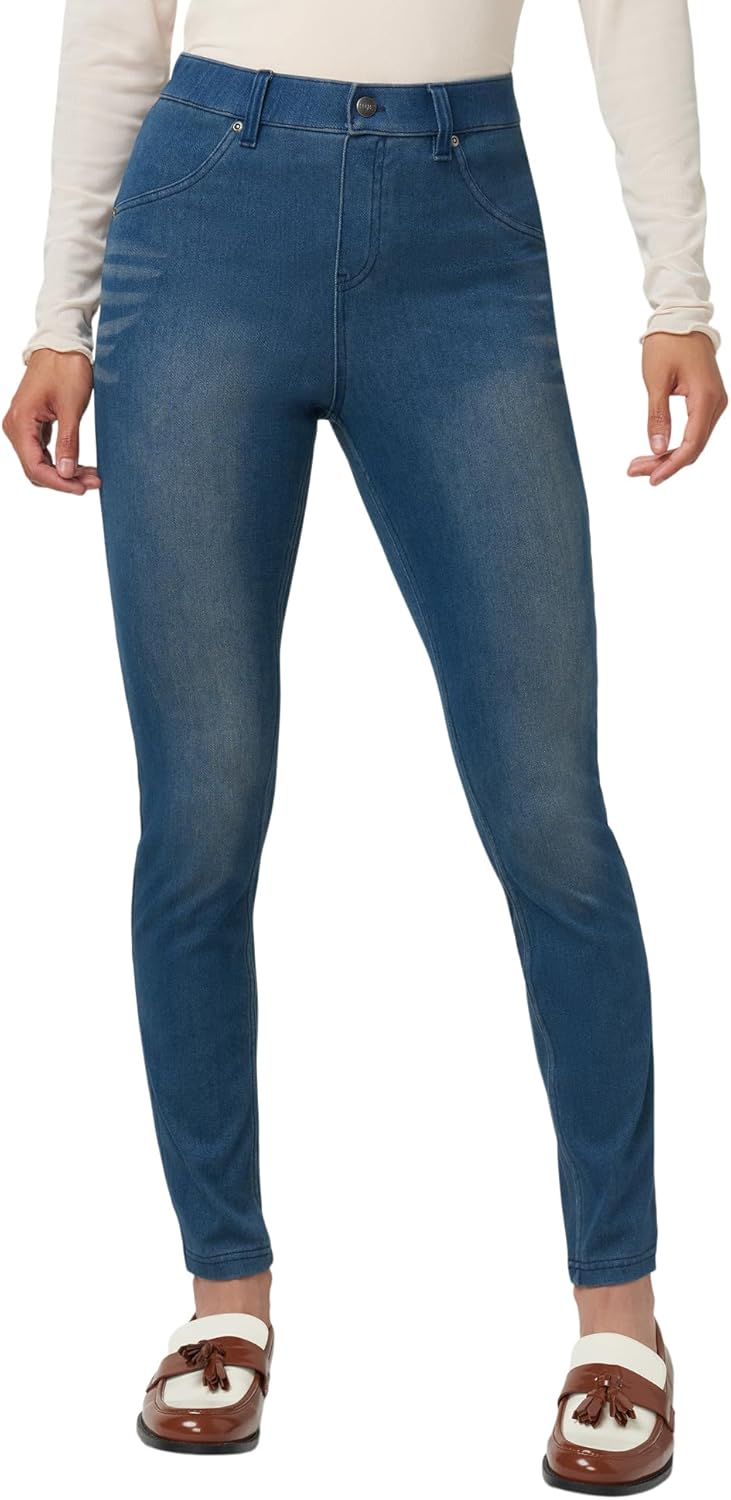 HUE Women's Ultra Soft High Waist Denim Leggings for Comfort