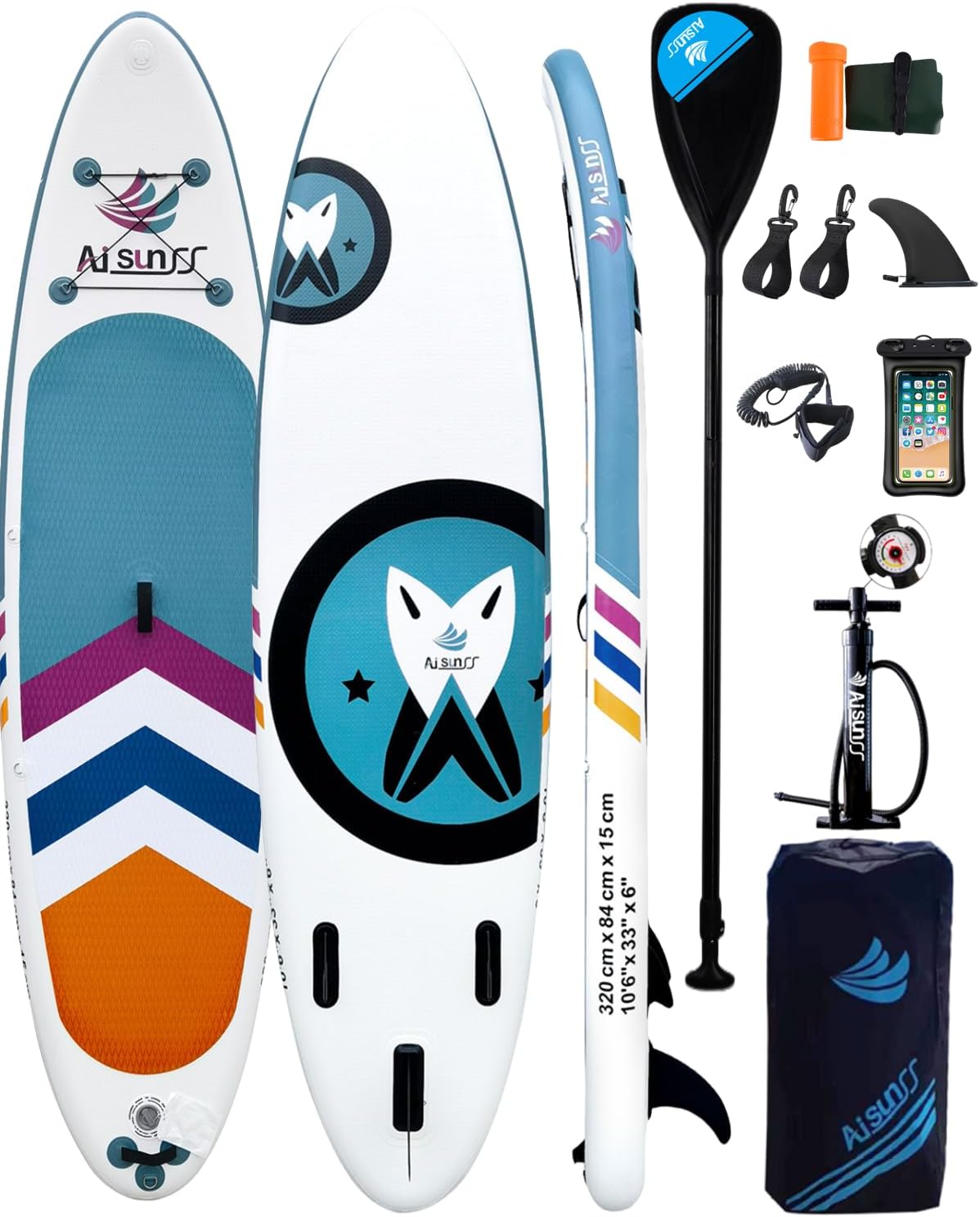 Inflatable Paddle Board for All Skill Levels - Wide SUP Board