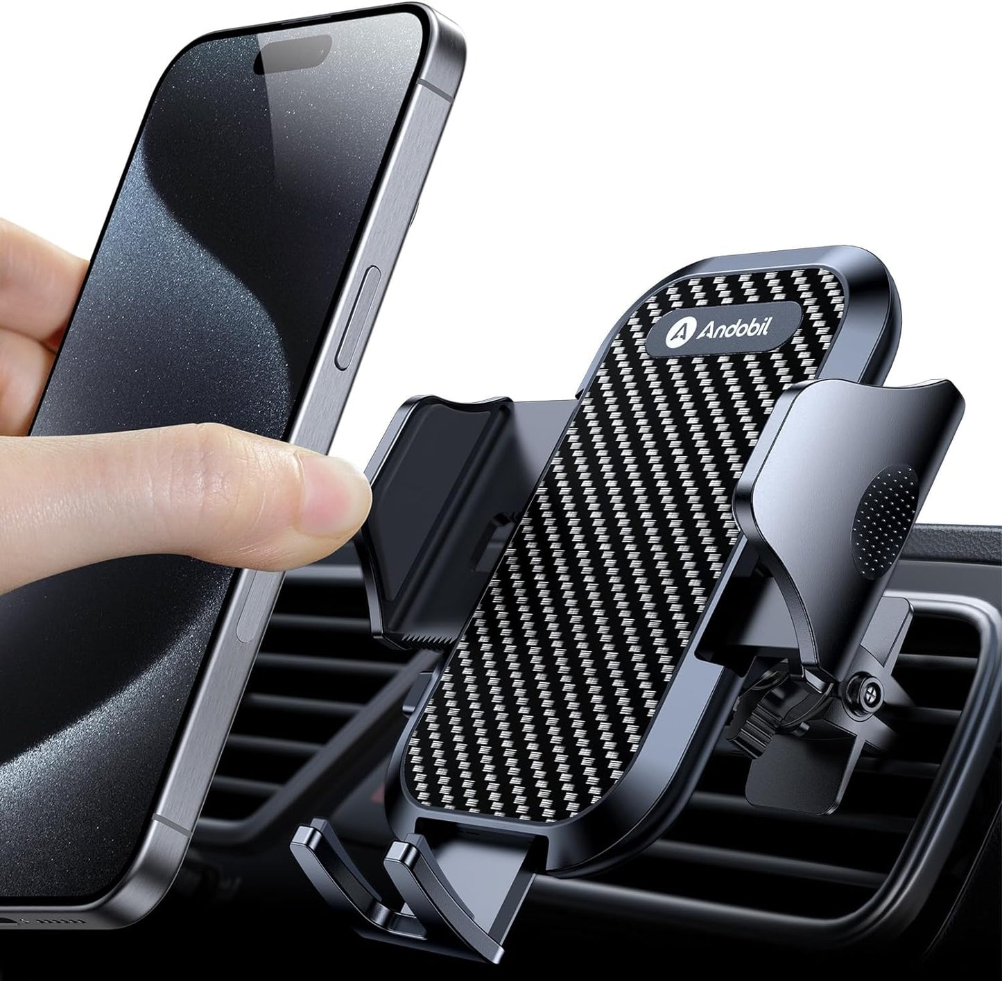 andobil Metal Clip Car Phone Holder - Stable & Secure Vent Mount