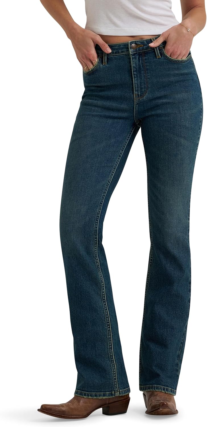 Wrangler Women's High Rise Bold Boot Jean for Timeless Style