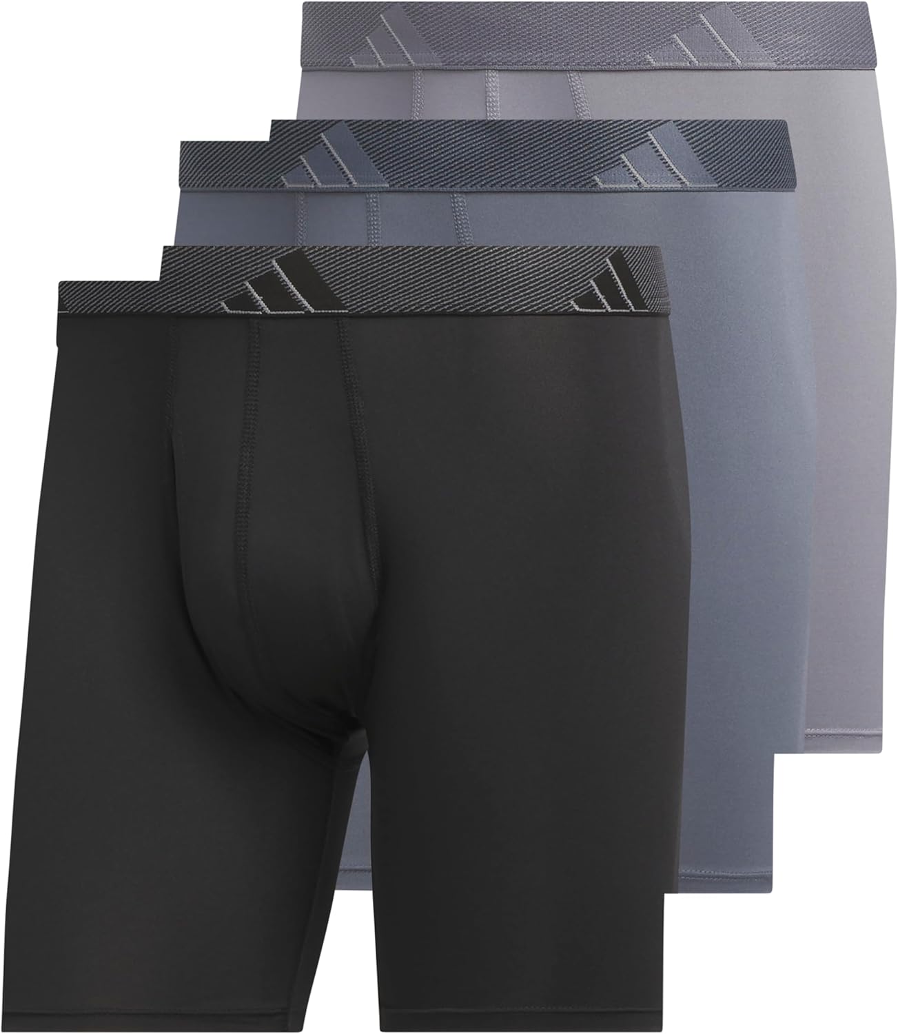 adidas Men's Microfiber Boxer Briefs 3-Pack for All-Day Comfort