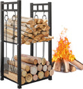GREENER 31.6 Tall Firewood Rack 2-Tier Log Holder - Neat Indoor