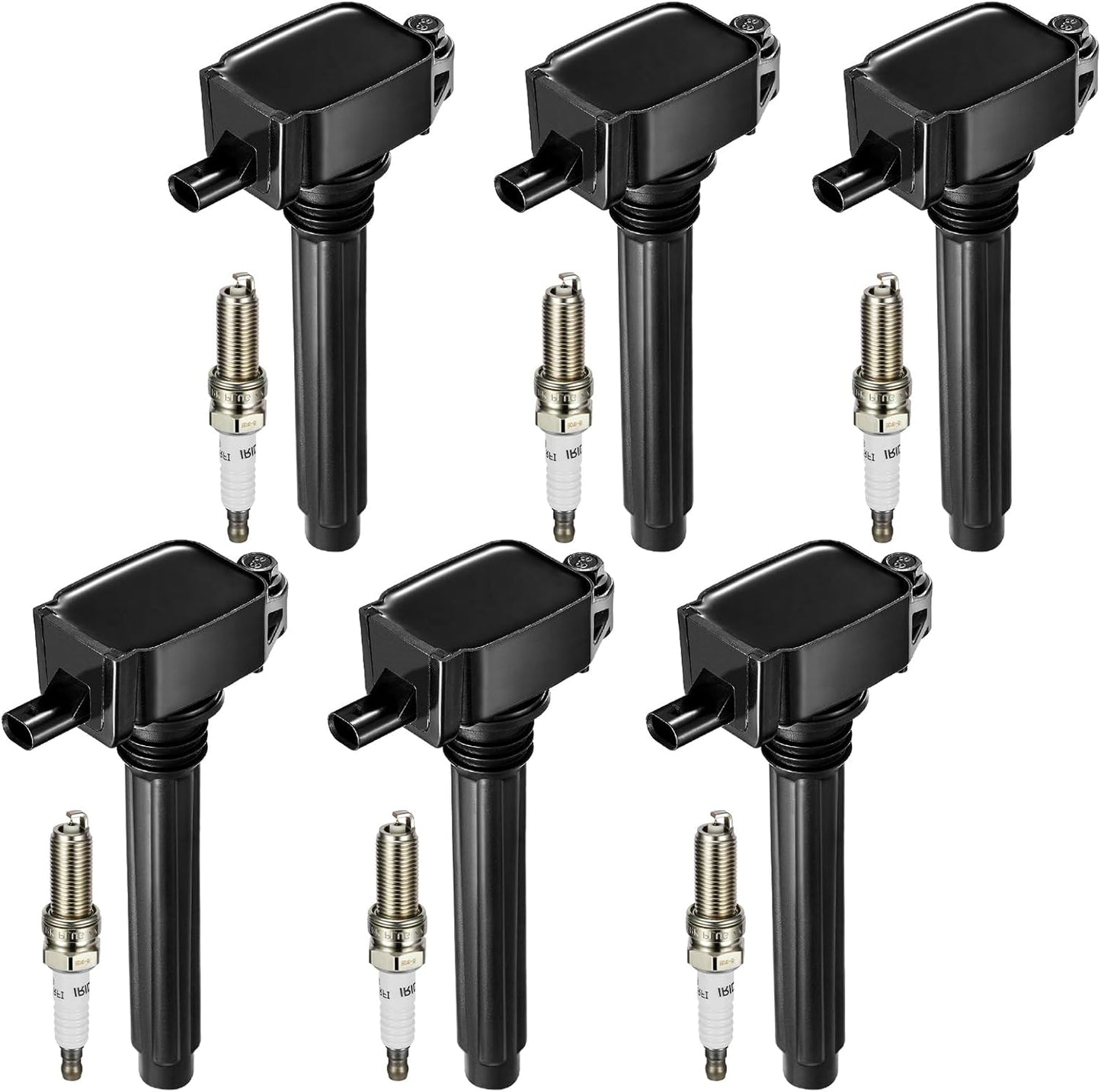 Set of 6 UF648 Ignition Coil Pack & 97390 Spark Plugs for Dodge