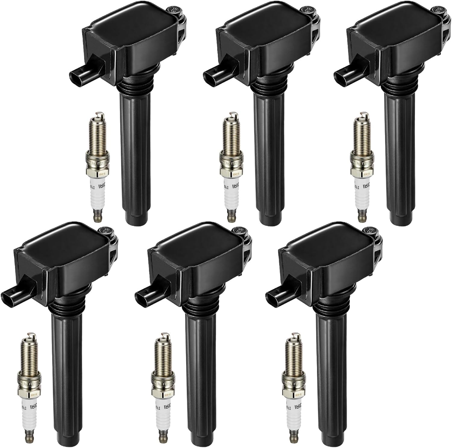 Set of 6 UF648 Ignition Coil Pack & 97390 Spark Plugs for Dodge