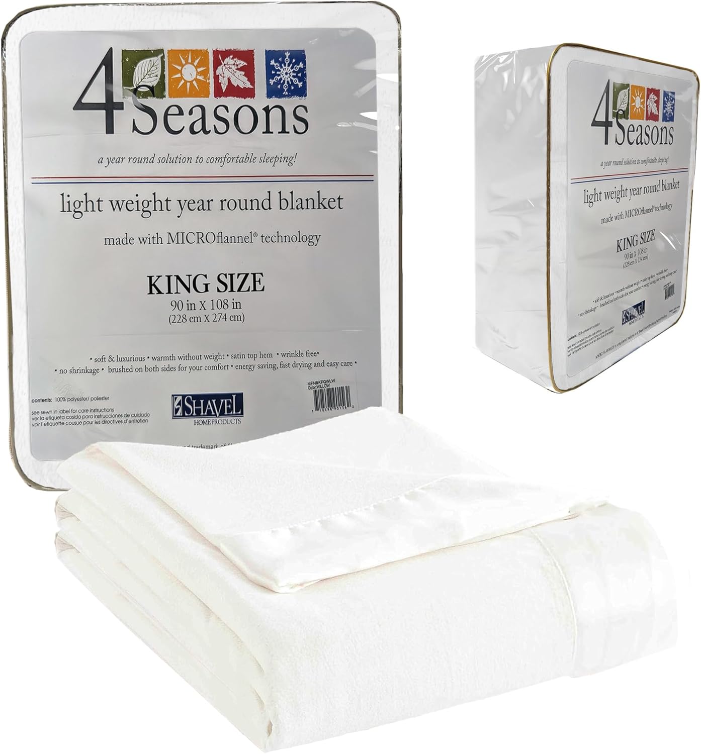 Thermee Micro Flannel King-Size Blanket for Cozy Comfort