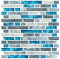 STICKGOO 10-Sheet Peel and Stick Backsplash Tiles Blue - Thicker