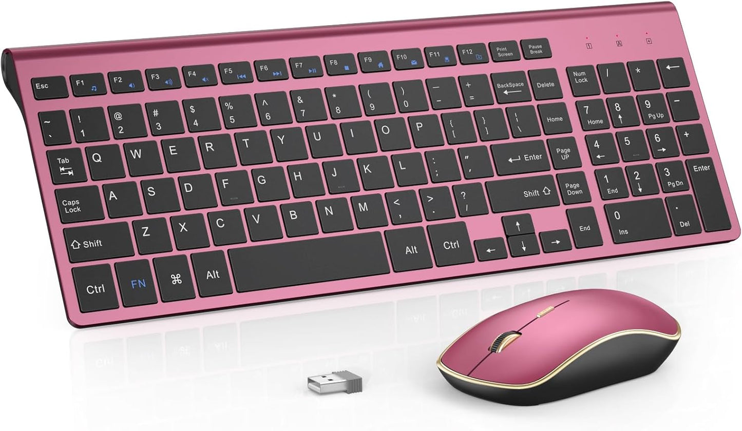 Wireless Keyboard Mouse Combo for Windows and MacBook Air