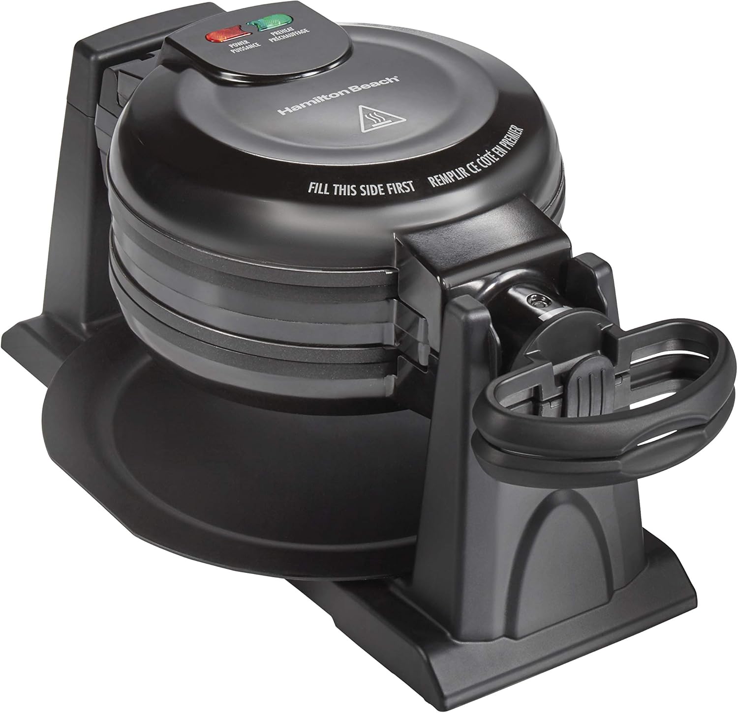 Hamilton Beach Double Flip Waffle Maker, Nonstick Plates