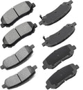 Ceramic Front Rear Brake Pad Set Fit For 2013-2016 Dodge Dart - Quiet