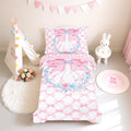 Toddler Bedding Set for Girls 4 Piece Pink Comforter Set - Soft
