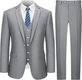 LUPURTY 3 Piece Men's Suit Slim Fit Tuxedo Set - Modern Stretch